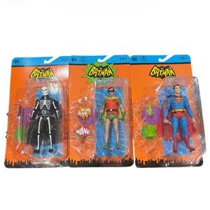 McFarlane Toys Retro 1966 Classic TV
Series Batman, Set of three 6" figures